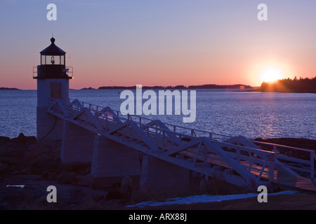 Marshall Point Lighthouse, Port Clyde in der Nähe von Rockland Maine Stockfoto