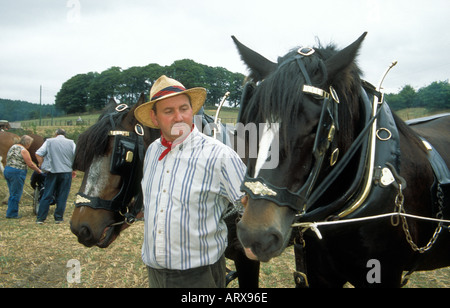 Jim Elliott Ploughing bei Beamish Open Air Museum in Chester-le-Street County Durham Stockfoto