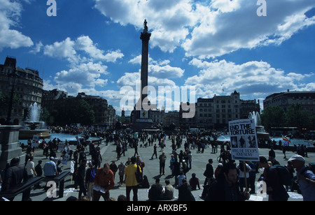 Demonstration in Trafalgar Square in London Stockfoto