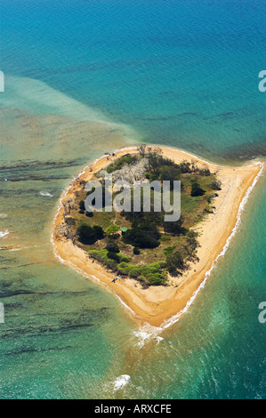 Runde Insel Hervey Bay Queensland Australien-Antenne Stockfoto