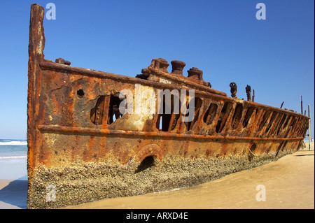 Wrack des Maheno Seventy Five Mile Beach K'gari / Fraser Island Queensland Australien Stockfoto