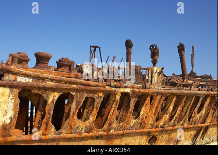 Wrack des Maheno Seventy Five Mile Beach K'gari / Fraser Island Queensland Australien Stockfoto