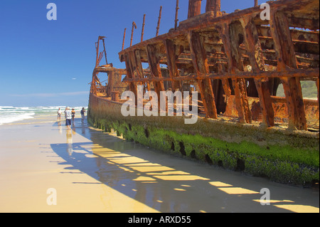 Wrack des Maheno Seventy Five Mile Beach K'gari / Fraser Island Queensland Australien Stockfoto