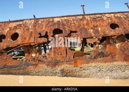 Wrack des Maheno Seventy Five Mile Beach K'gari / Fraser Island Queensland Australien Stockfoto