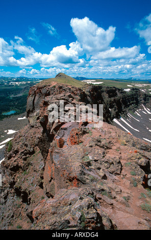 Des Teufels Causeway Weg Flattops Wildnis Wandergebiet Routt National Forest CO USA Stockfoto