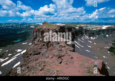 Des Teufels Causeway Weg Flattops Wildnis Wandergebiet Routt National Forest CO USA Stockfoto