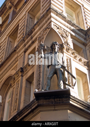 Statue von John Lennon, anstrengenden Tag Nacht im Hotel, Liverpool Stockfoto