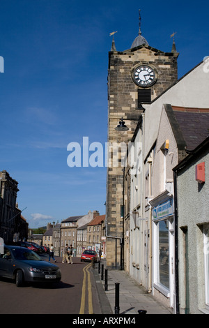 Guild Hall Uhrturm Alnwick Northumberland Stockfoto