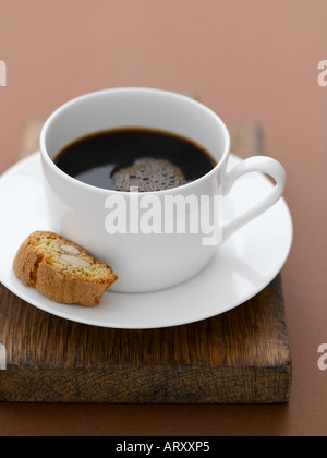 Espresso-Kaffee mit Biscotti - high-End 61mb Hasselblad digitale Bilder Stockfoto