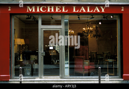 Paris Carré Rive Gauche das Kunstviertel voller Galerien und Kunsthandlungen und Museen Stockfoto