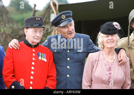 Chelsea Rentner auf WWII Reenactment Veranstaltung Stockfoto