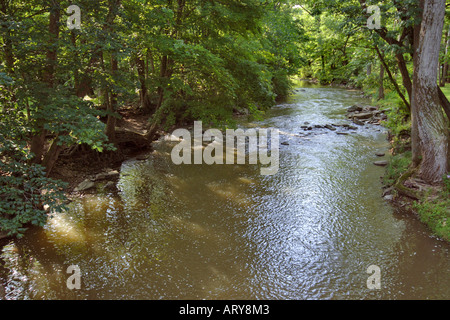 Great Miami River, der durch Shelby County Ohio läuft Stockfoto