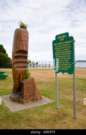 Karotte-Kampagne Symbol Port Hardy Vancouver Island Kanada Stockfoto