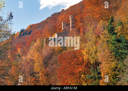 Schloss Schadeck in Neckarsteinach, Hessen, Deutschland Stockfoto