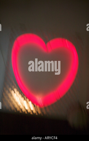 Leuchtende rosa Herz Stockfoto