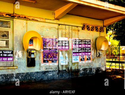 Politik - 'MMM' "Mauritius militante Bewegung" Nachricht in ^ Créole Stockfoto
