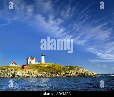 USA - MAINE: Nubble Head Leuchtturm am Cape Neddick Stockfoto