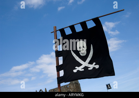 Piratenflagge England Vereinigtes Königreich GB Großbritannien Stockfoto