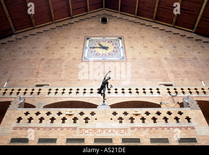 Amsterdam, Börse von Berlage, Details in der Großen Halle Stockfoto