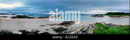 Arisaig Strand Back Of Keppoch Loch Nan Ceall Eilean Ighe Süden Morar Schottland UK Europe Stockfoto