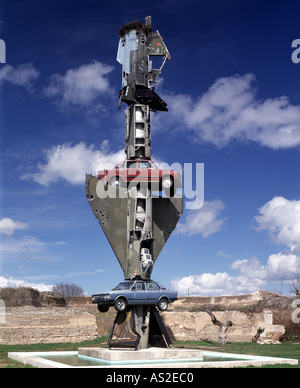 Malpartida de Cáceres, Museum Wolf Vostell. Proceso Entre Pilatus y Jesus... Stockfoto