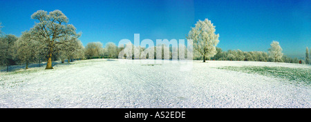 Heaton Park Manchester UK Europe Schnee Stockfoto