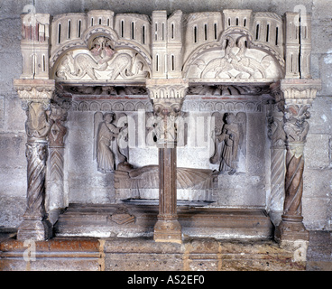 Zamora, Santa Maria Magdalena, Grabmal 12. Halbmonatsschrift Stockfoto