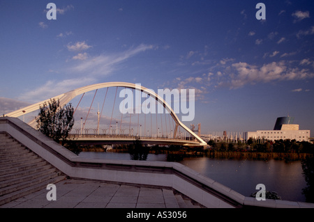 Sevilla, Puente De La Barqueta, Gelände der Expo 92 Stockfoto