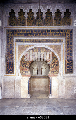 Cordoba, Große Moschee (Mesquita), Mirhabnische Stockfoto