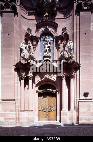 Mainz, Augustinerkirche, Hauptportal Stockfoto