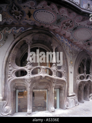 Barcelona, Casa Comalat, Detail, Architekt: Salvador Valeri Pupurull 1909-1911 Stockfoto