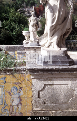 Oeiras, Barockgarten Palacio do Marques de Pombal, Skulpturen, Ab 1737 Stockfoto