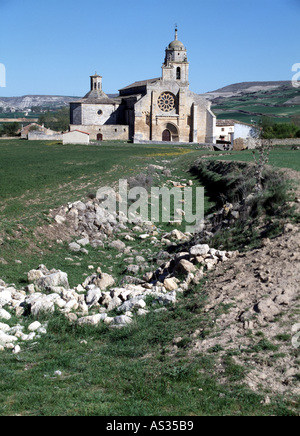 Castrojeriz, Colegiata de Nuestra Senora del Manzano, Aussenansicht Stockfoto