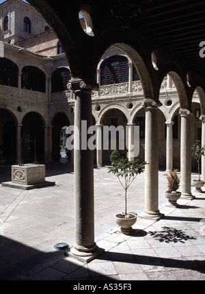 Leon, Palacio de Los Guzmanes, Arkadenhof, 1559-1566 Stockfoto