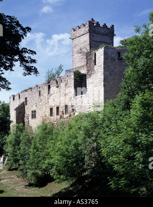 Eckartsberga, Eckartsburg, Süd-Ostansicht Stockfoto