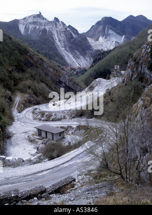 Carrara Marmor-Steinbrüche, Südansicht Stockfoto