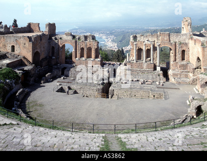 Taormina, Antikes Theater, Stockfoto