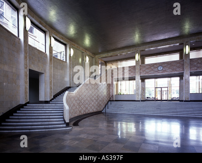 Frankfurt/Main, IG-Farben Hochhaus (Jetzt Goethe-Universität), Eingangshalle (Treppenhaus) Stockfoto