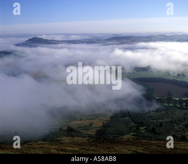 Morgennebel Tweed Valley in der Nähe von Melrose schottischen Grenzen Schottland Stockfoto