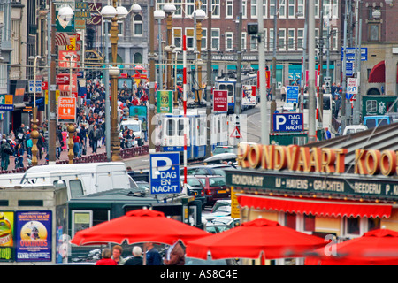 Amsterdam Holland Aussicht oben Rokin gegenüber den Damm Stockfoto