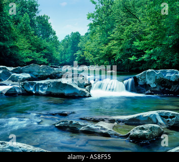 South Fork des Little Pigeon River in Tennessee USA Stockfoto