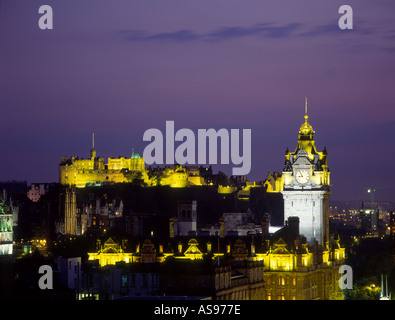 Edinburgh Stadt an der Dämmerung Lothian & Grenzen Region Schottland UK Stockfoto