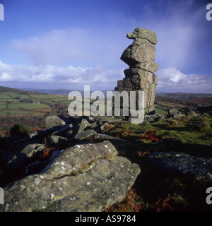 Bowermans Nase Dartmoor Nationalpark Devon Südwest-England UK GPLM 1140 Stockfoto