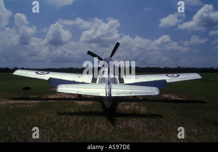 P51 Mustang repariert in Caboolture Flugplatz Queensland Australien Merlin V12 motor RAAF Royal Australian Air Force Kennzeichnung Stockfoto