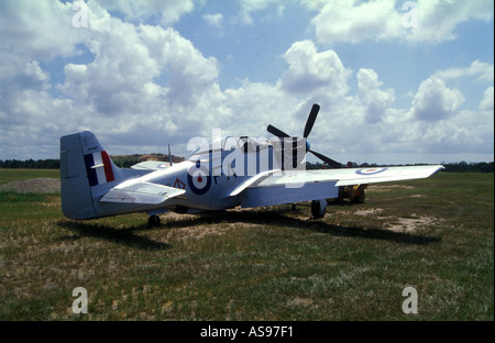 P51 Mustang repariert in Caboolture Flugplatz Queensland Australien Merlin V12 motor RAAF Royal Australian Air Force Kennzeichnung Stockfoto