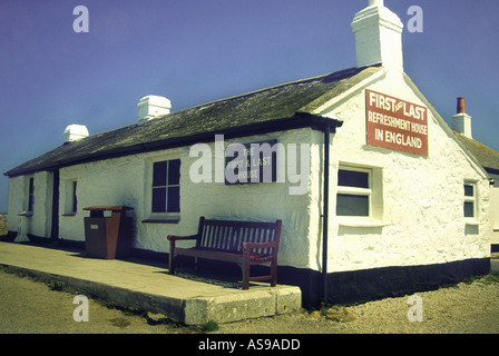 Das erste und letzte Haus bei Lands End Cornwall England UK Stockfoto