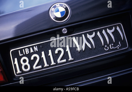 Libanesische KfzKennzeichen Stockfotografie Alamy