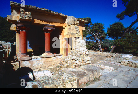 Knossos Crete Griechenland Zollhaus in der nördlichen hergestelltem Becken minoische Palast Stockfoto