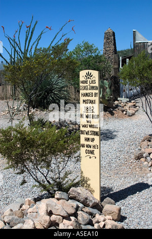 Boot Hill Friedhof Grabstein Arizona USA Stockfoto