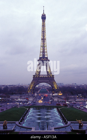 der Eiffelturm in Paris Frankreich Stockfoto